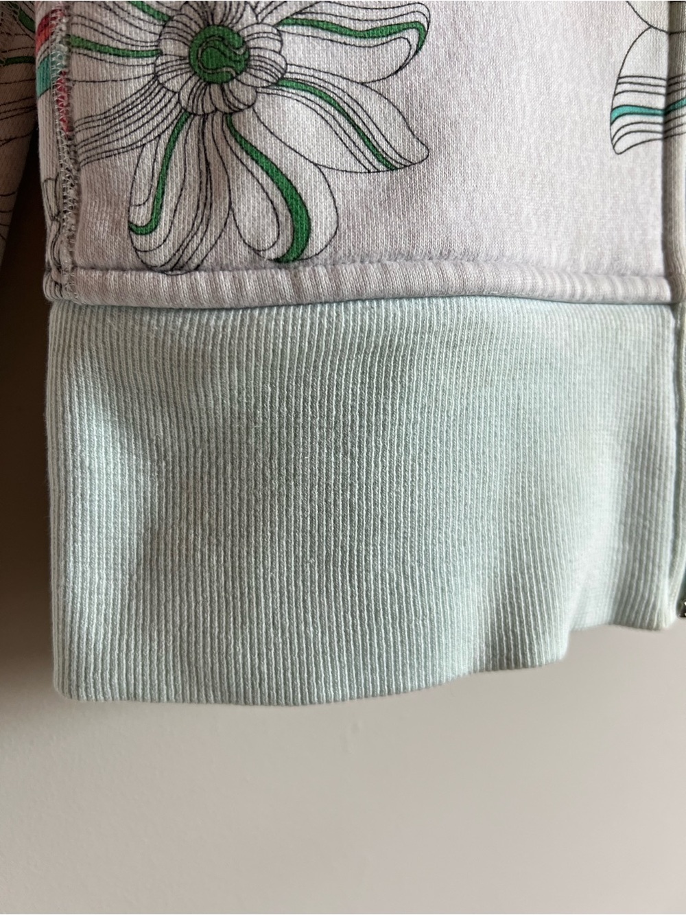 Vintage Lululemon Floral Scuba Hoodie Size 4 Mint Pink Zip Up Jacket Y2K - Picture 3 of 13